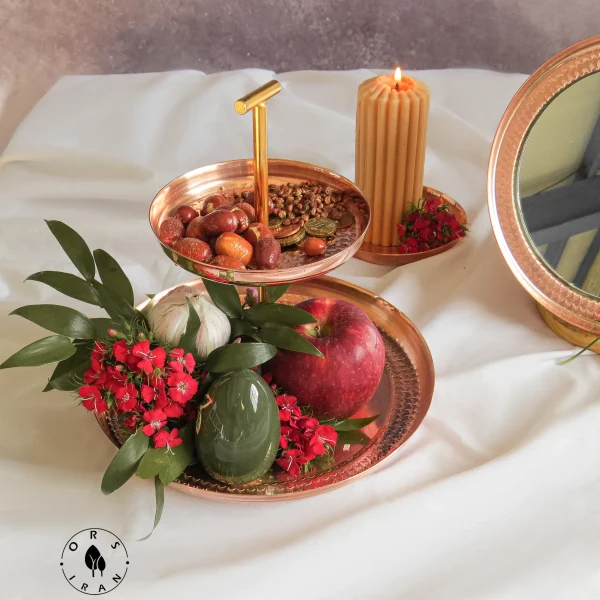 استند ظرف مسی دو طبقه