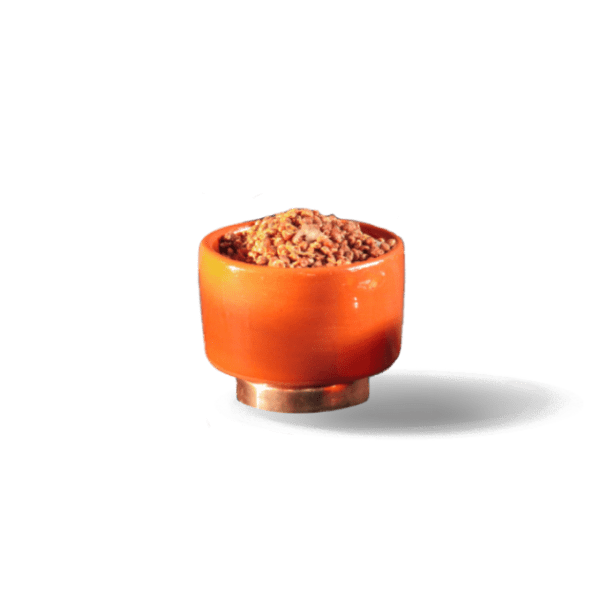 ظرف کوچک پیاله سفالی پایه دار