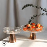 ظرف پایه دار پذیرایی لوکس مس