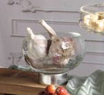 پیاله ظرف کوچک هفتسین شیشه ای کاسه پایه دار